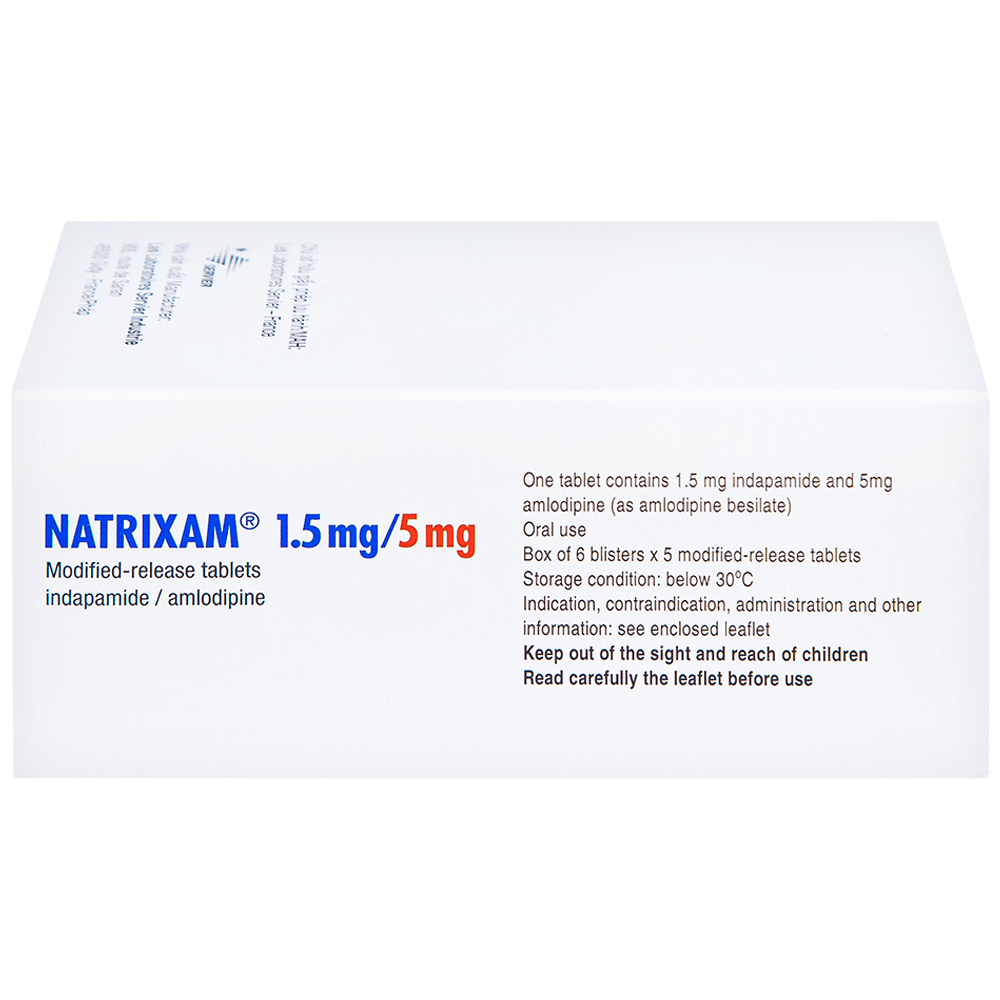 Thuốc Natrixam 1.5mg/5mg LES điều trị tăng huyết áp (30 viên)