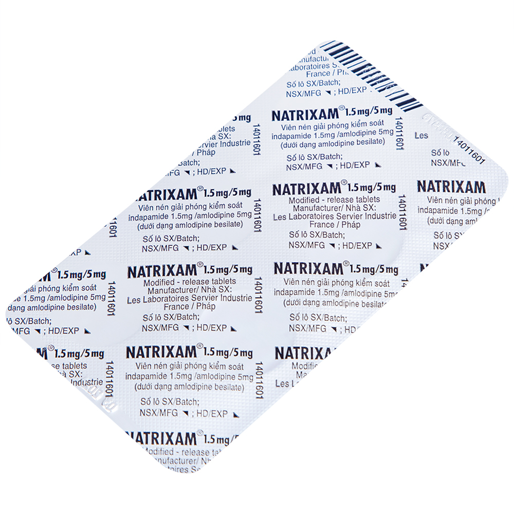 Thuốc Natrixam 1.5mg/5mg LES điều trị tăng huyết áp (30 viên)