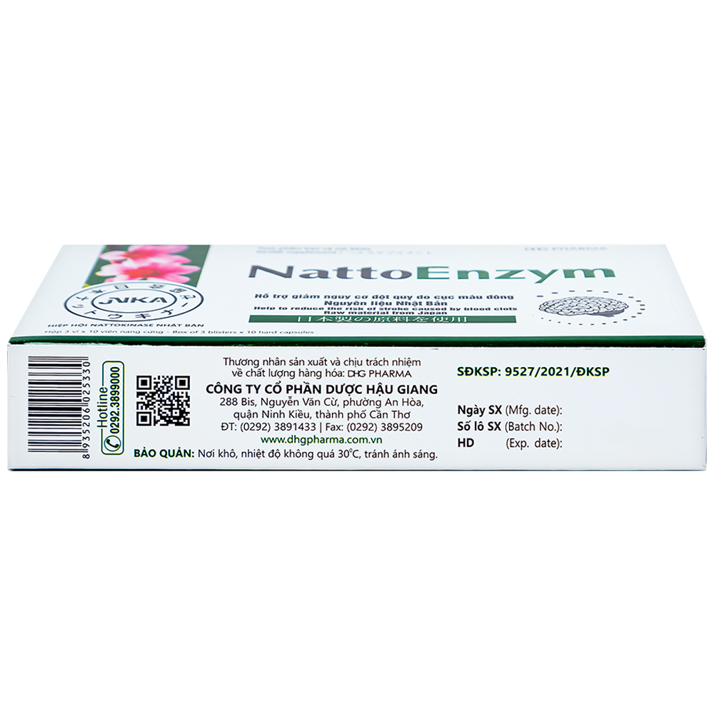 Viên hỗ trợ hoạt huyết NattoEnzym DHG (3 vỉ x 10 viên)