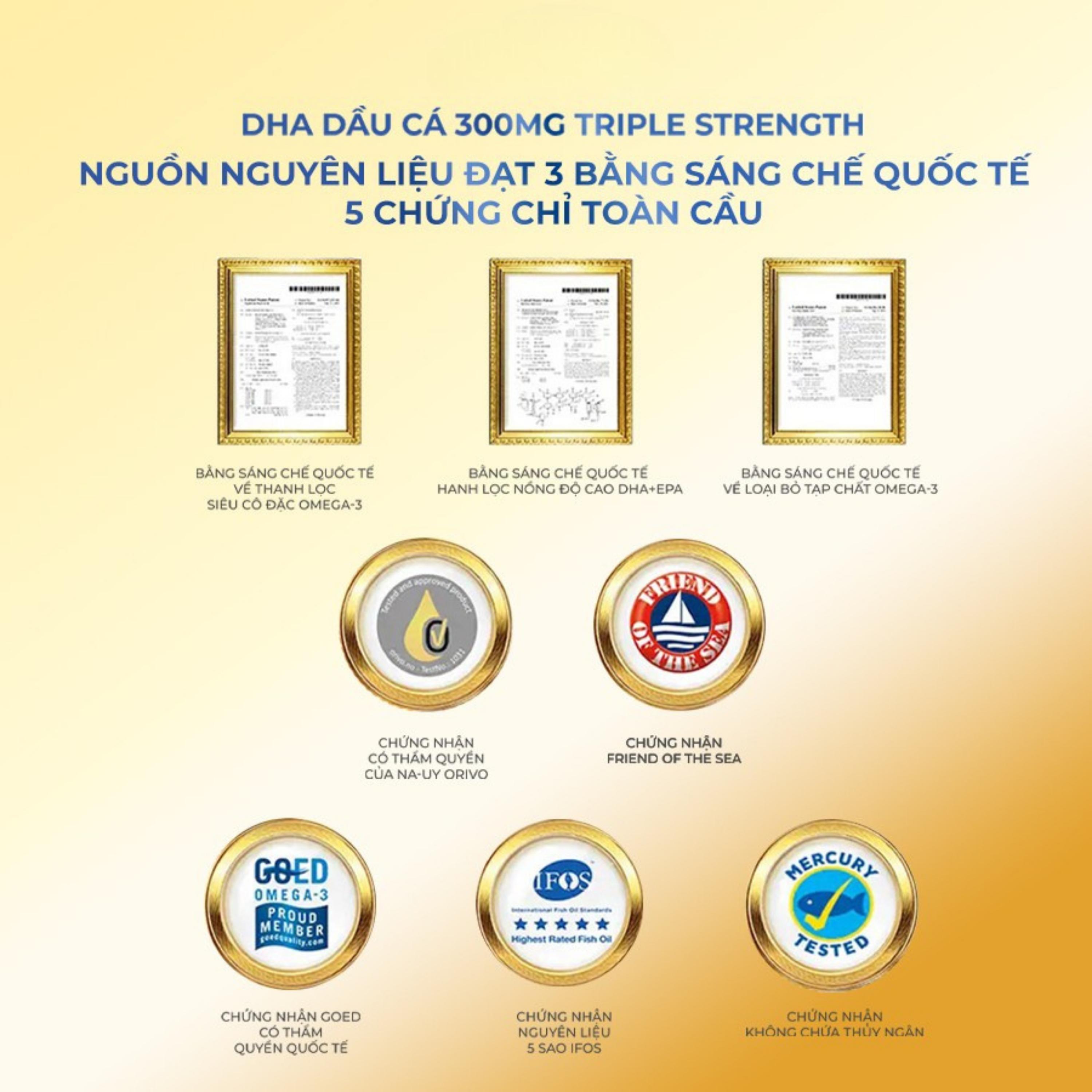 Viên nhai hỗ trợ bổ não Kids Smart Bursts DHA 300mg Nature's Way (50 viên)