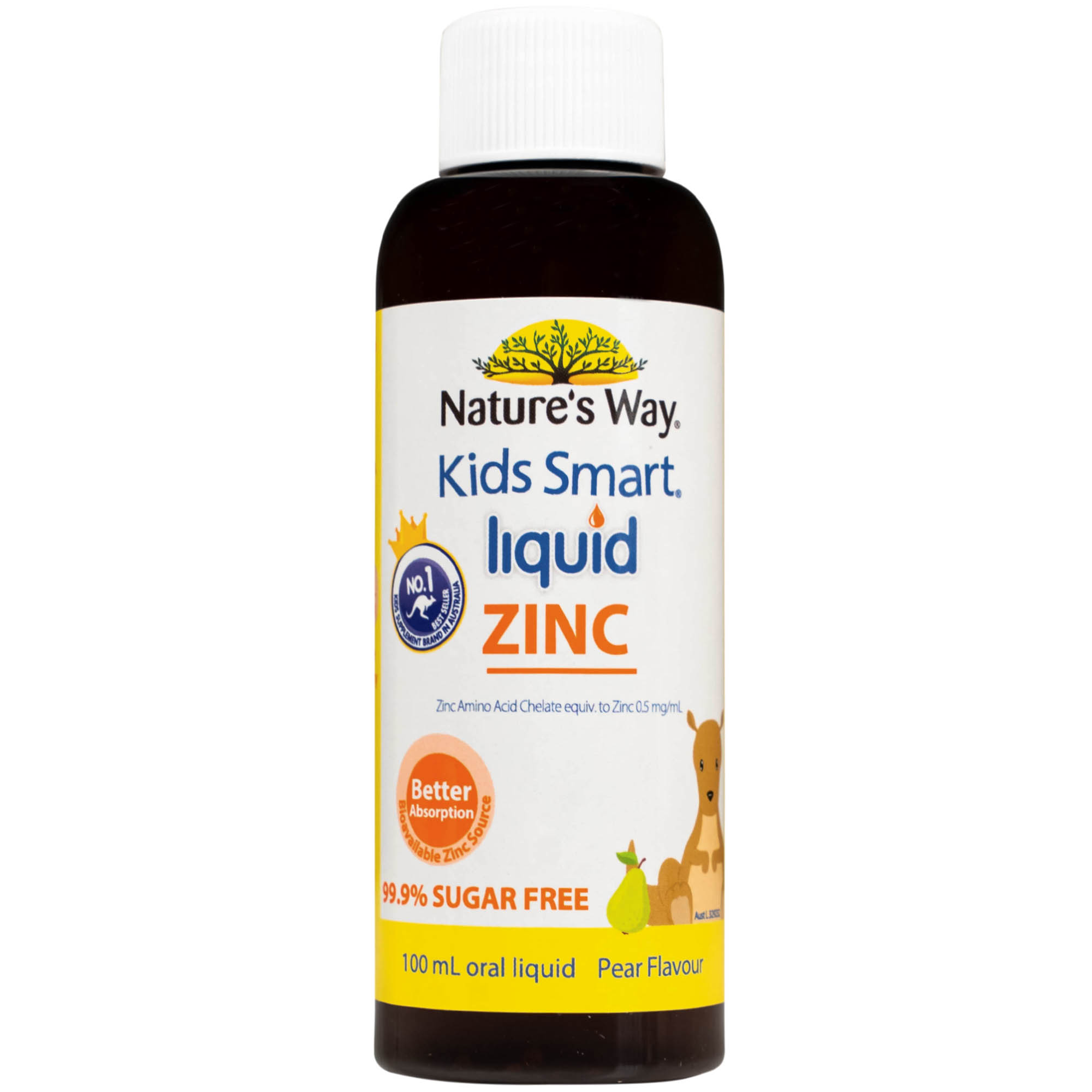 Siro hỗ trợ kích thích thèm ăn Kids Smart Liquid Zinc Nature's Way (100ml)