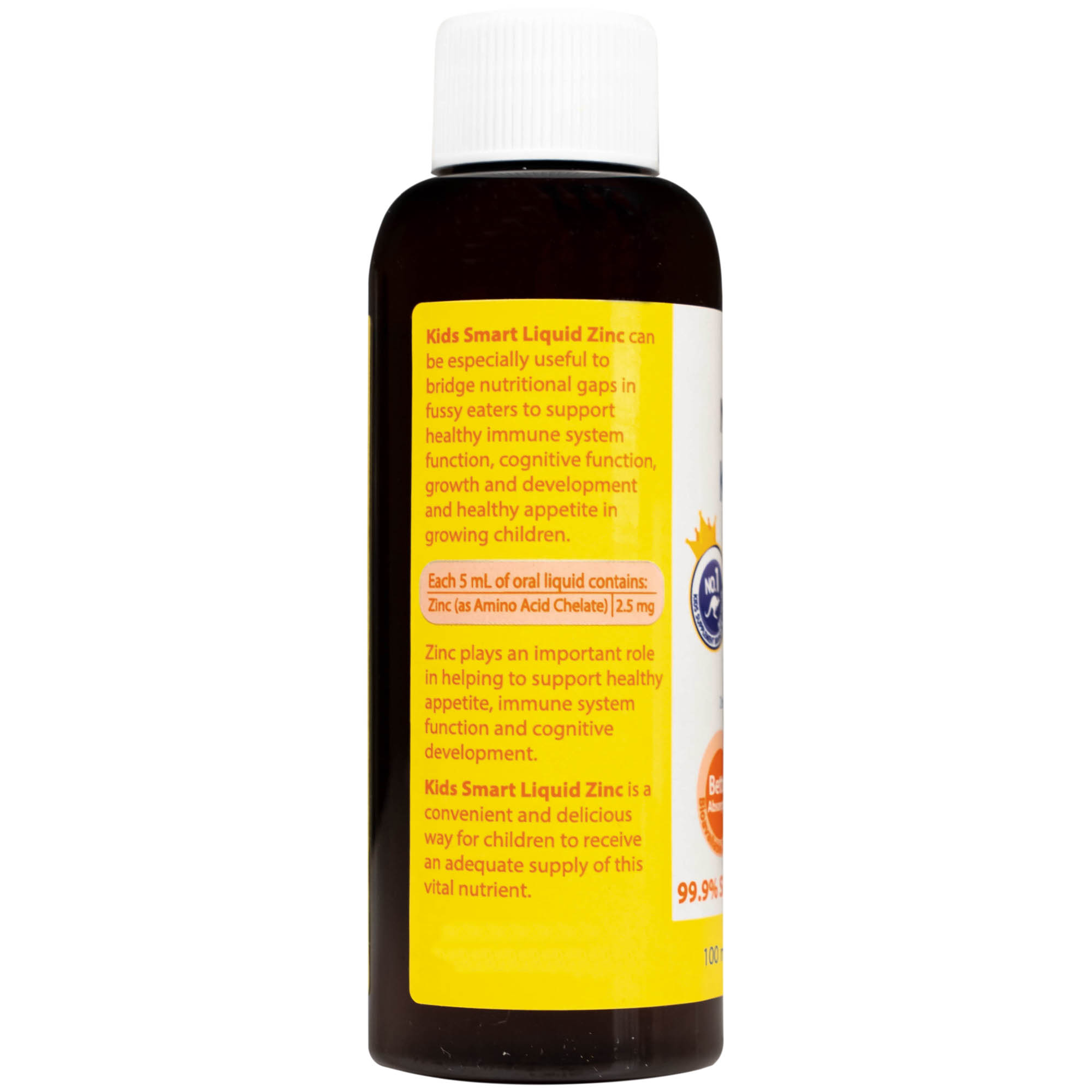 Siro hỗ trợ kích thích thèm ăn Kids Smart Liquid Zinc Nature's Way (100ml)