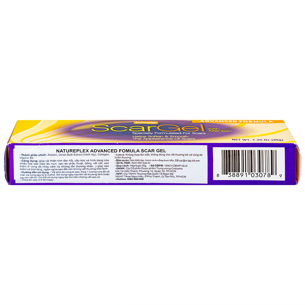 Gel bôi Natureplex Scargel hỗ trợ làm mờ vết sẹo, dưỡng ẩm da (35g)
