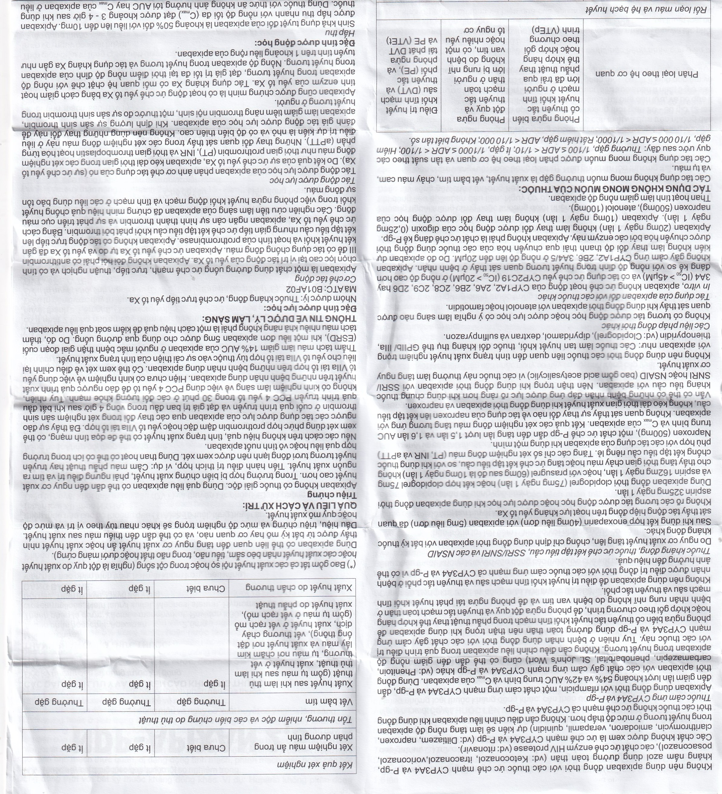 NDP-Apixan 2,5mg Nadyphar phòng ngừa biến cố thuyên tắc huyết khối tĩnh mạch (10 vỉ x 10 viên)