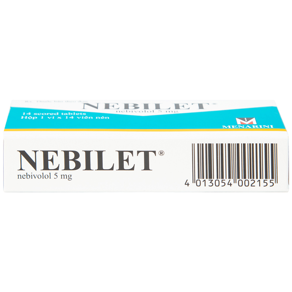 Viên nén Nebilet 5mg Menarini điều trị tăng huyết áp và suy tim mạn tính (1 vỉ x 14 viên)