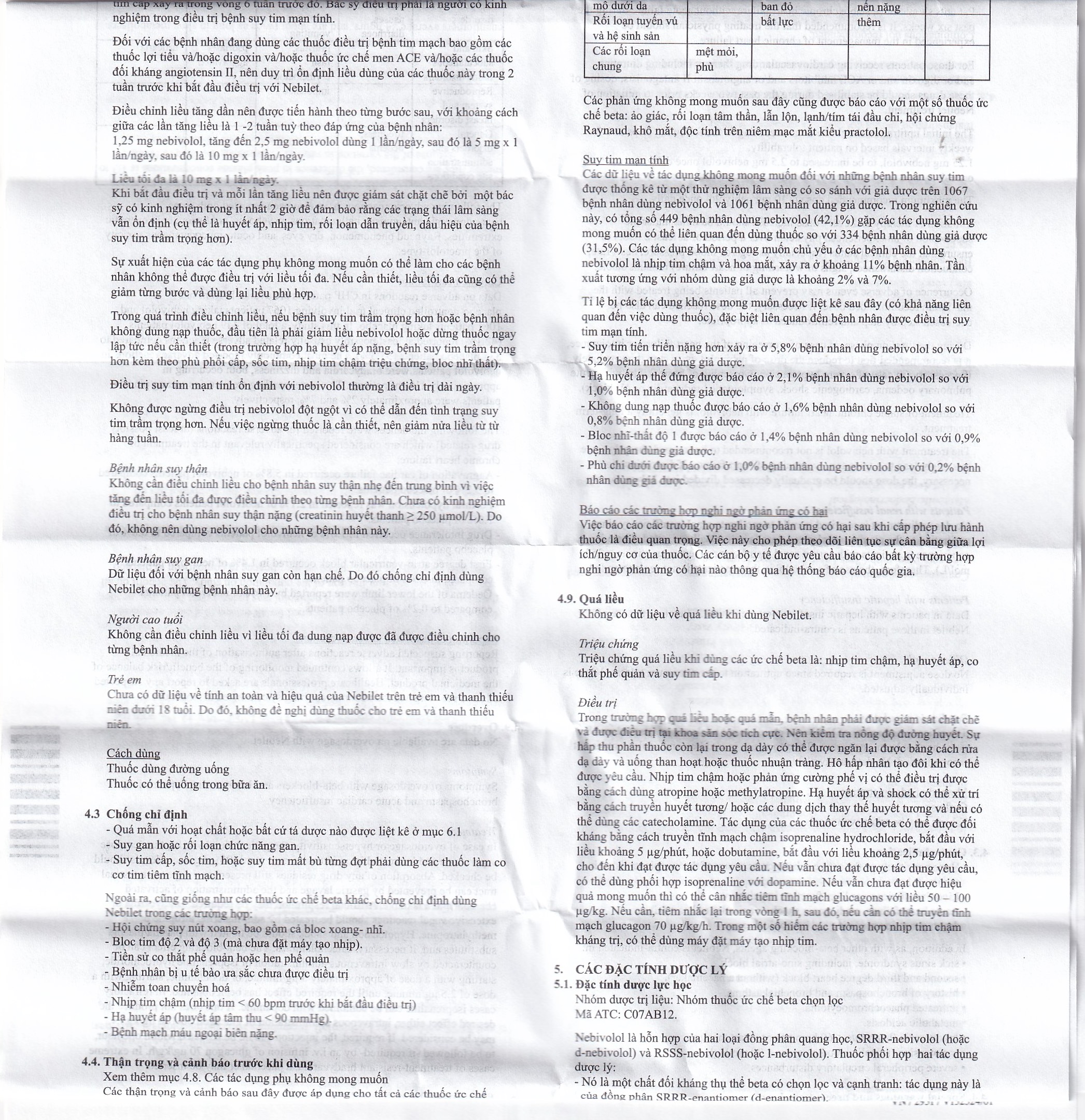 Viên nén Nebilet 5mg Menarini điều trị tăng huyết áp và suy tim mạn tính (1 vỉ x 14 viên)