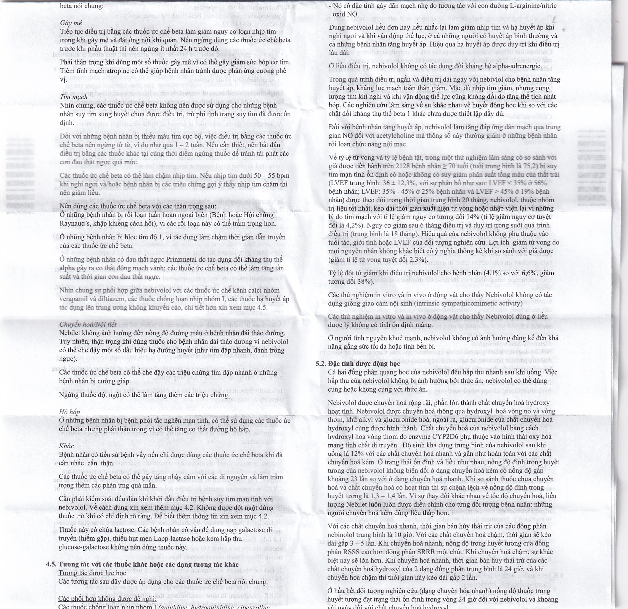 Viên nén Nebilet 5mg Menarini điều trị tăng huyết áp và suy tim mạn tính (1 vỉ x 14 viên)