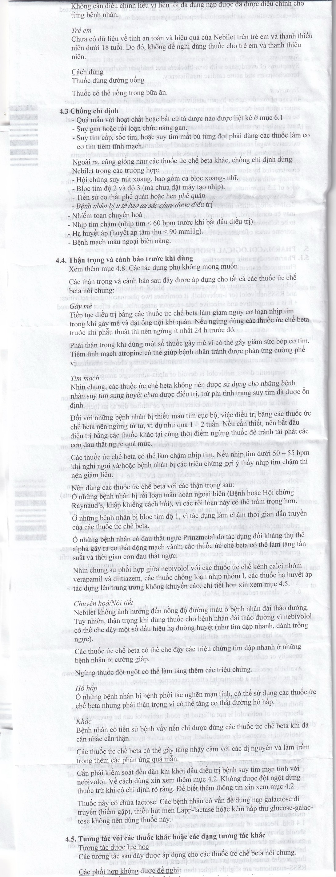 Thuốc Nebilet Nebivolol 5mg Menarini điều trị tăng huyết áp và suy tim mạn tính (2 vỉ x 14 viên)