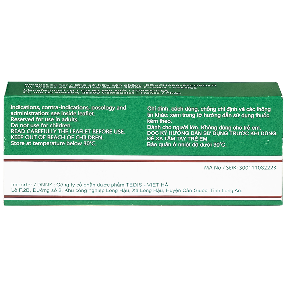 Viên nén Neo-Codion Bouchara điều trị triệu chứng ho khan (2 vỉ x 10 viên)