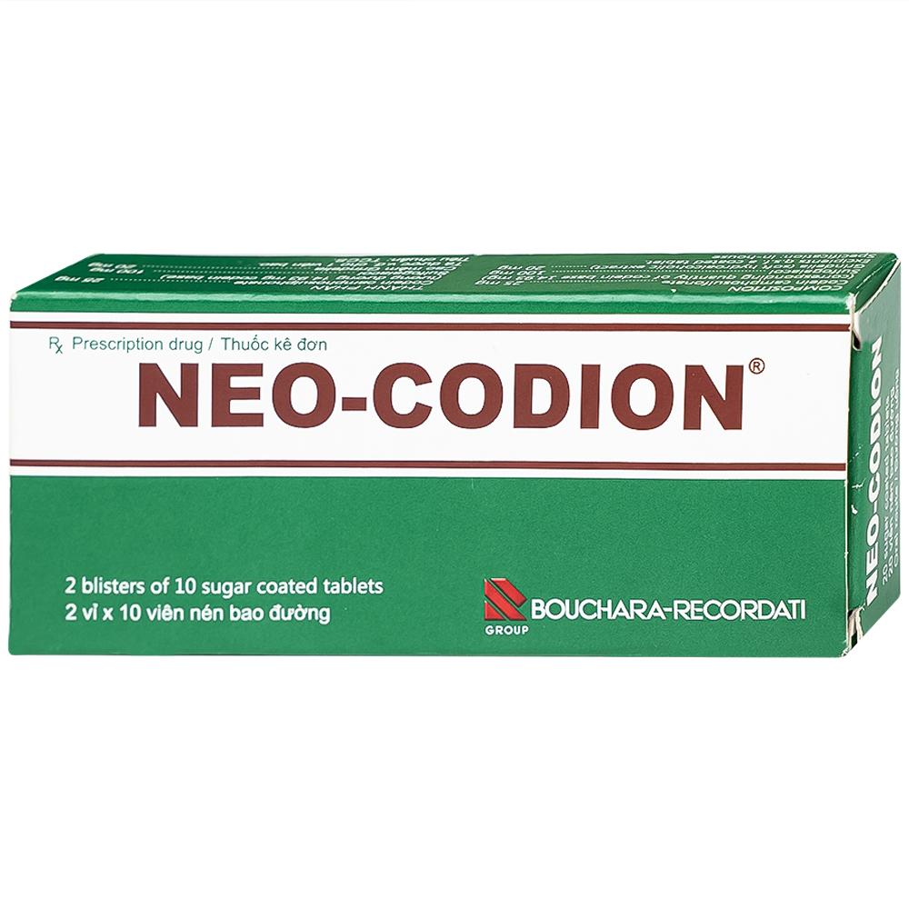 Viên nén Neo-Codion Bouchara điều trị triệu chứng ho khan (2 vỉ x 10 viên)