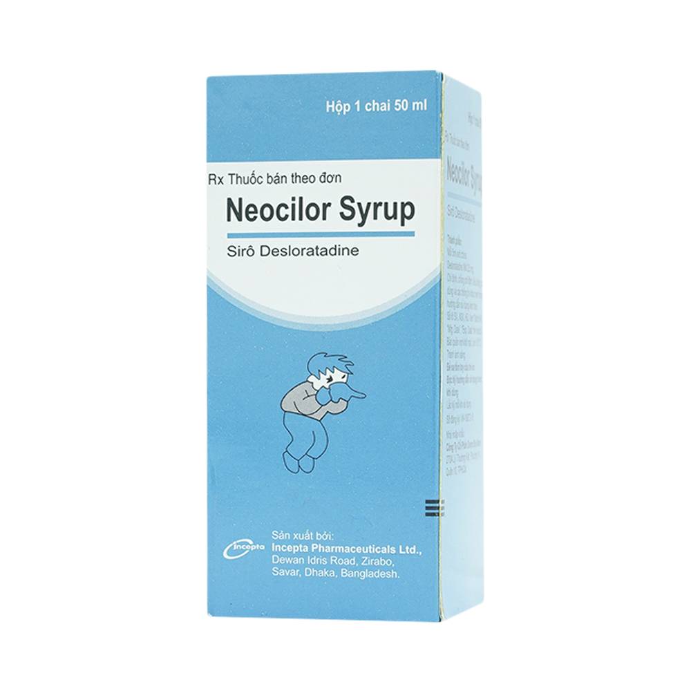 Siro Neocilor Incepta điều trị viêm mũi dị ứng, mày đay (50ml) 