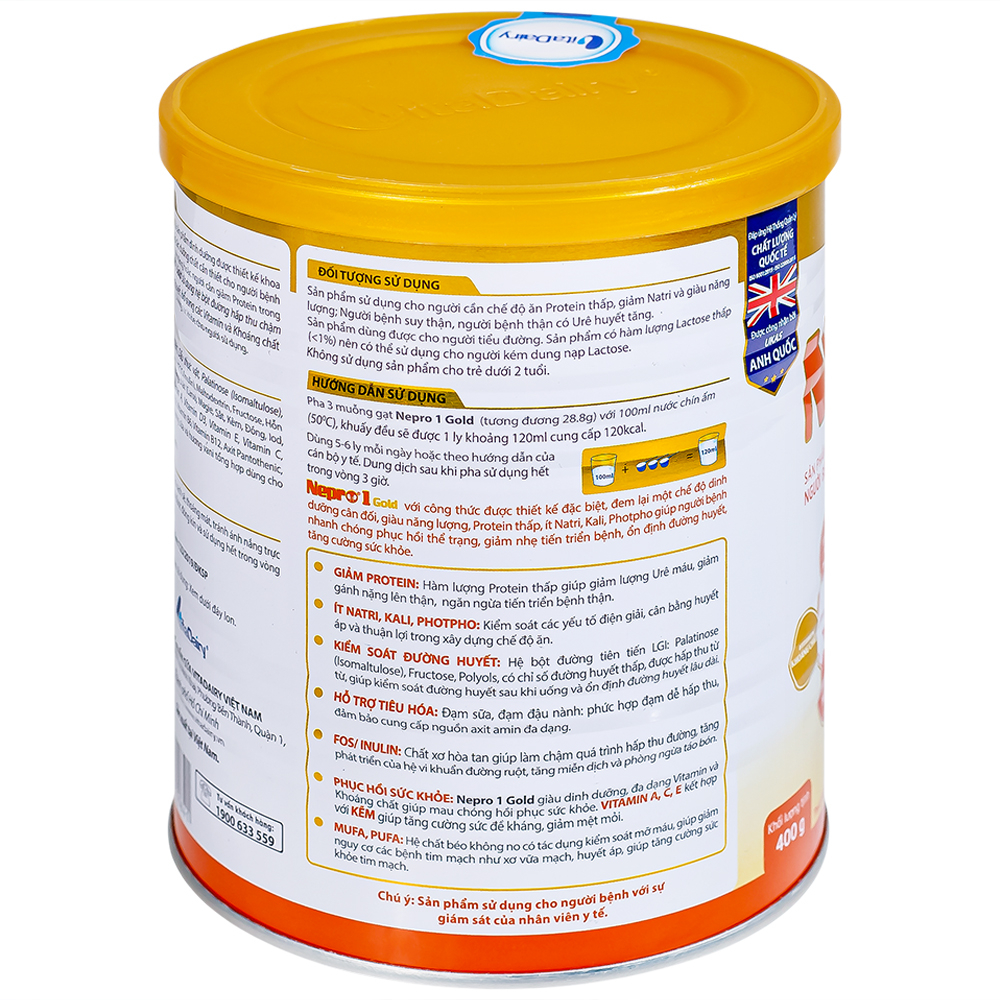 Sữa hỗ trợ thận có ure Nepro 1 Gold (400g)