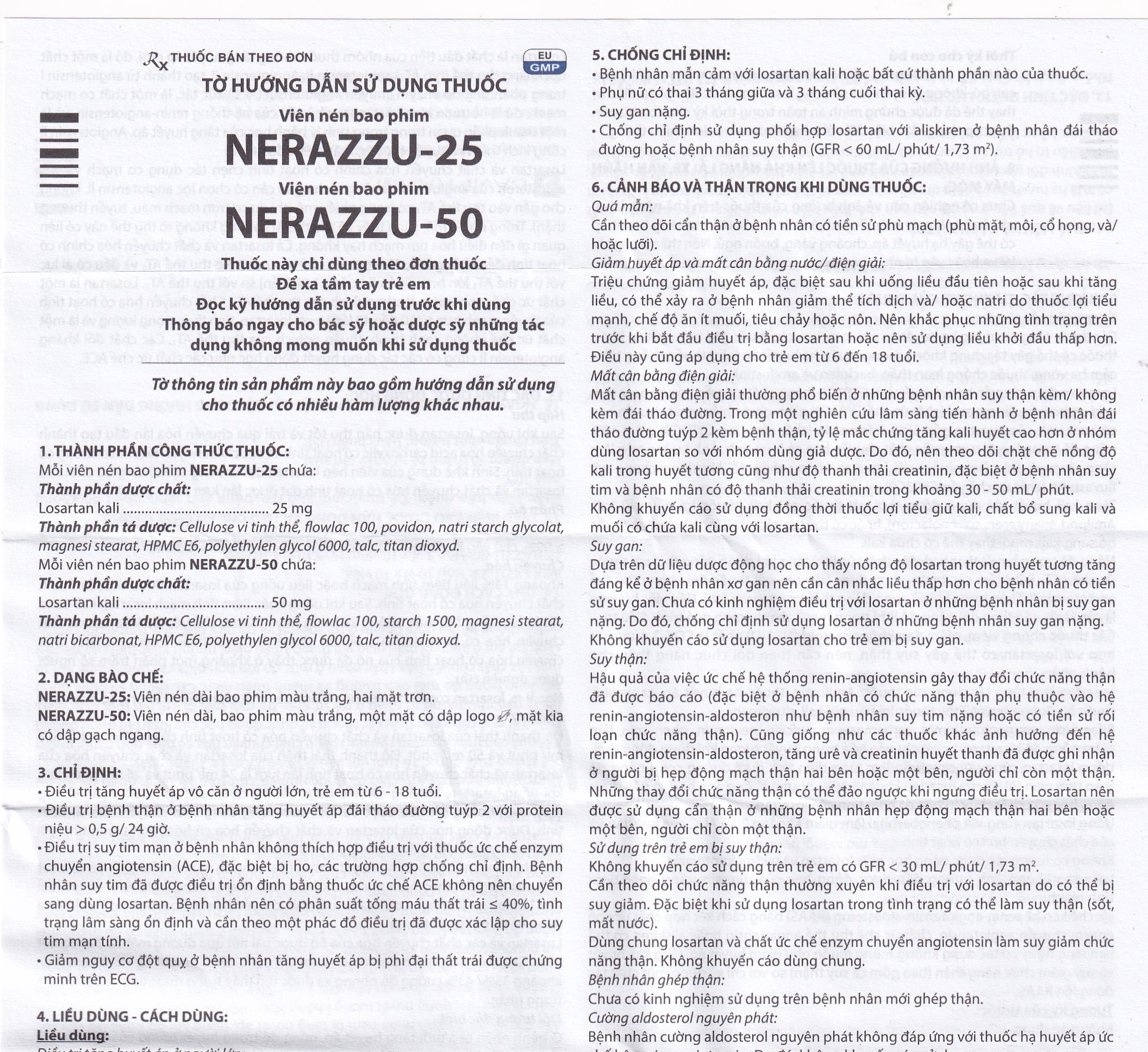 Thuốc Nerazzu 50 Davipharm điều trị tăng huyết áp (3 vỉ x 10 viên)