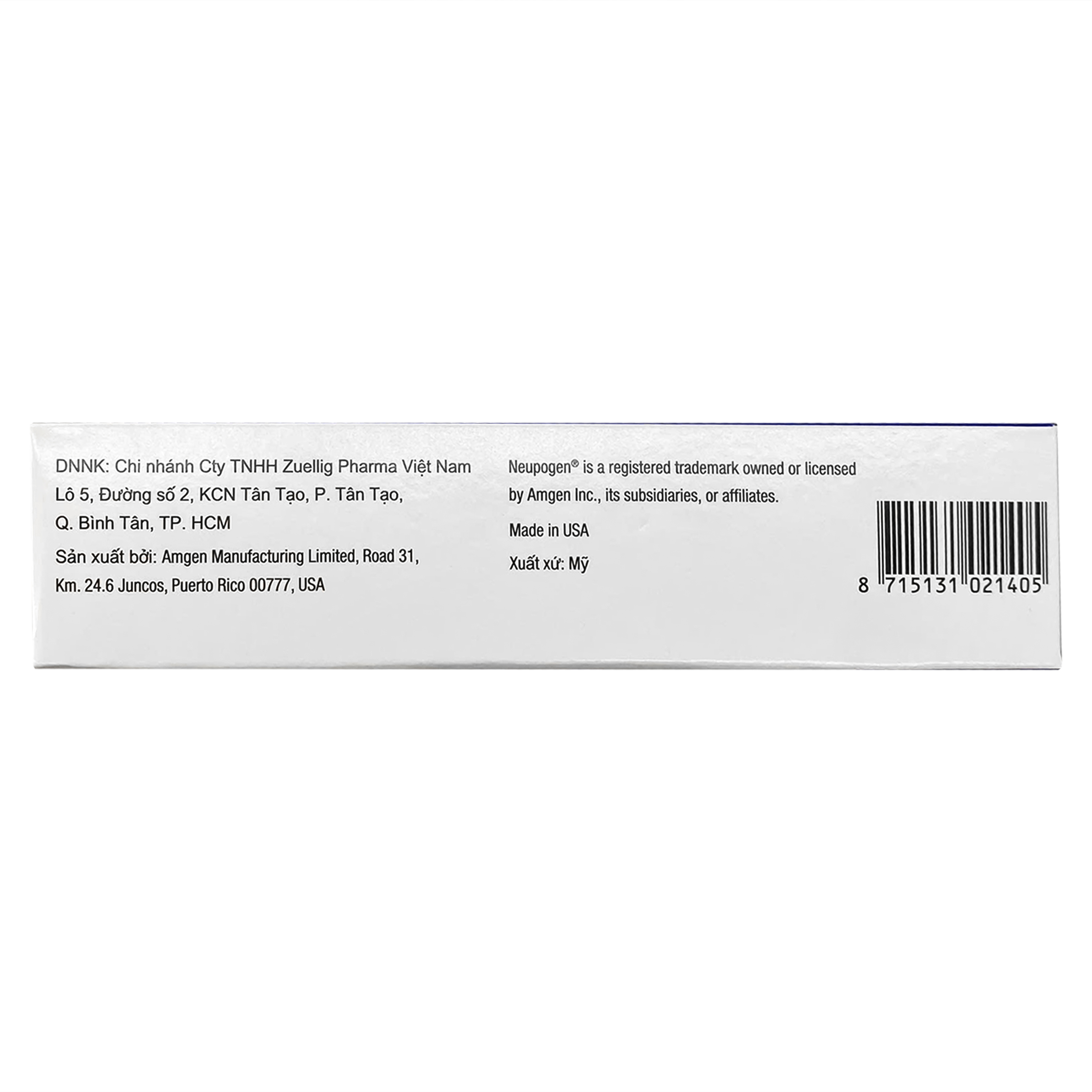 Thuốc Neupogen 30MU/0.5ml Amgen điều trị sốt do giảm bạch cầu đa nhân trung tính trên bệnh nhân hóa trị