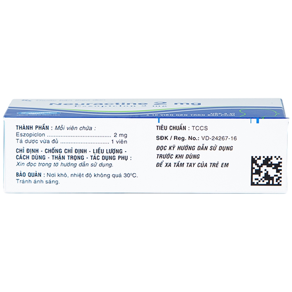 Thuốc Neuractine 2mg SaVi điều trị chứng mất ngủ (3 vỉ x 10 viên)