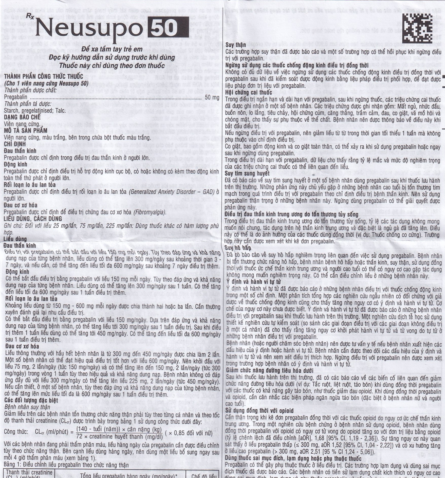Thuốc Neusupo 50mg Savipharm đau thần kinh, lo âu lan tỏa, đau cơ xơ hóa, hỗ trợ động kinh cục bộ (3 vỉ x 10 viên)