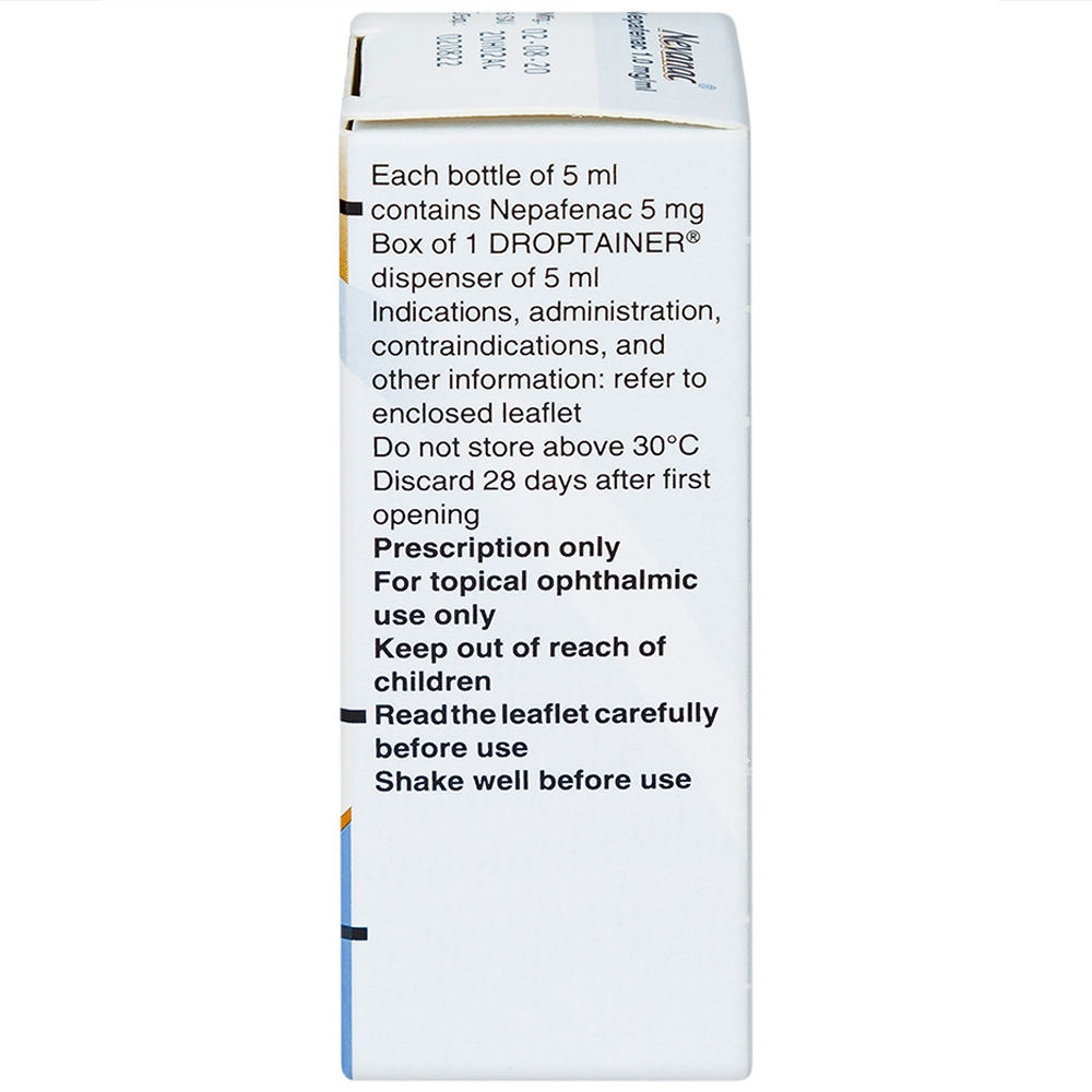 Thuốc nhỏ mắt Nevanac Alcon điều trị viêm, đau sau phẫu thuật đục thủy tinh thể (5ml)