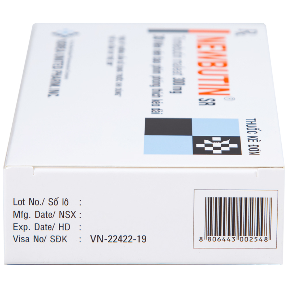 Viên nén Newbutin SR 300mg Korea United điều trị trào ngược dạ dày - thực quản (3 vỉ x 10 viên)
