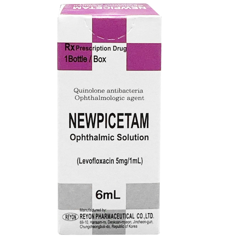Dung dịch nhỏ mắt Newpicetam Ophthalmic Solution Reyon điều trị viêm bờ mi, lẹo, viêm túi lệ (6ml)