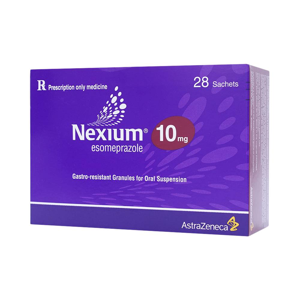 Cốm Nexium 10mg AstraZeneca điều trị trào ngược dạ dày - thực quản (28 gói)