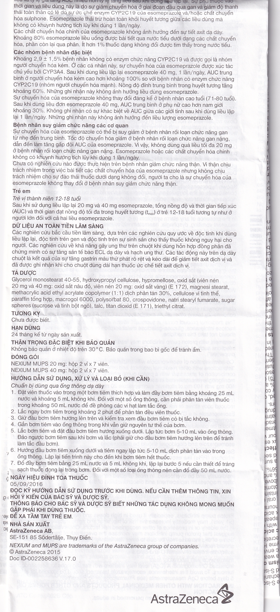 Viên nén Nexium Mups 20mg AstraZeneca điều trị trào ngược dạ dày - thực quản, loét dạ dày (2 vỉ x 7 viên)