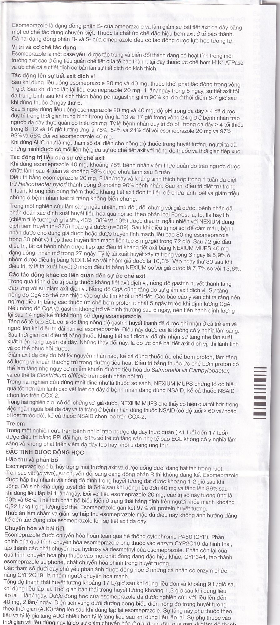 Viên nén Nexium Mups 20mg AstraZeneca điều trị trào ngược dạ dày - thực quản, loét dạ dày (2 vỉ x 7 viên)