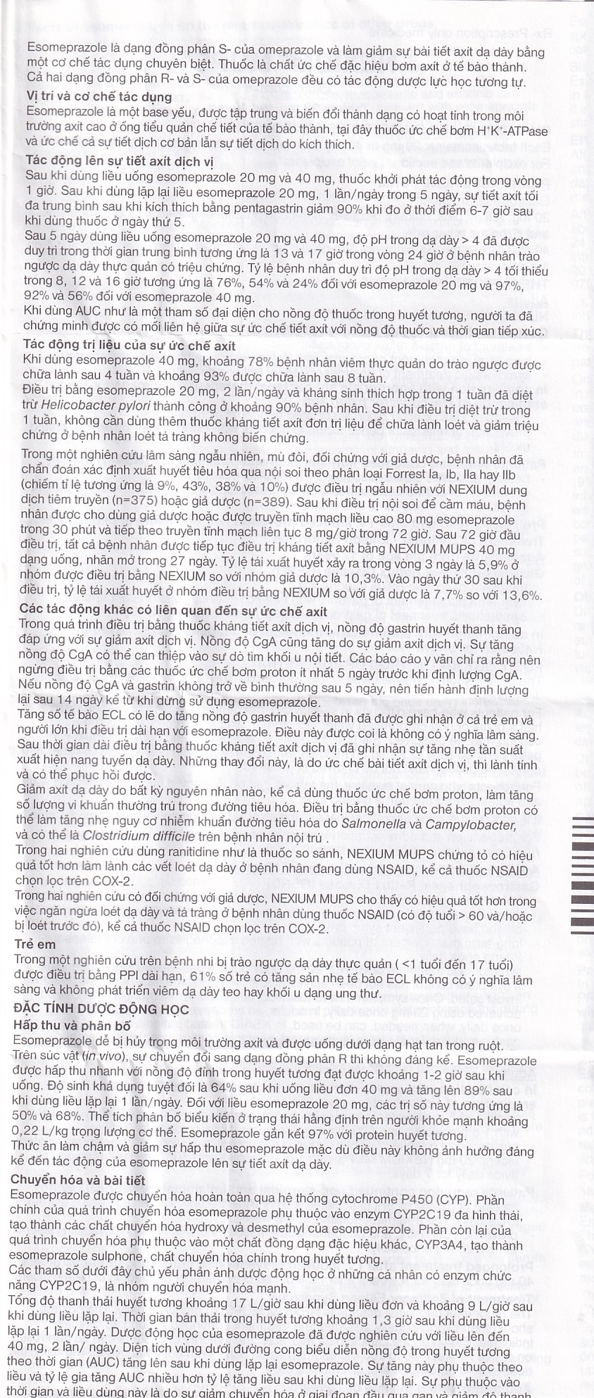 Viên nén Nexium Mups 40mg AstraZeneca điều trị trào ngược dạ dày - thực quản, loét dạ dày (2 vỉ x 7 viên)