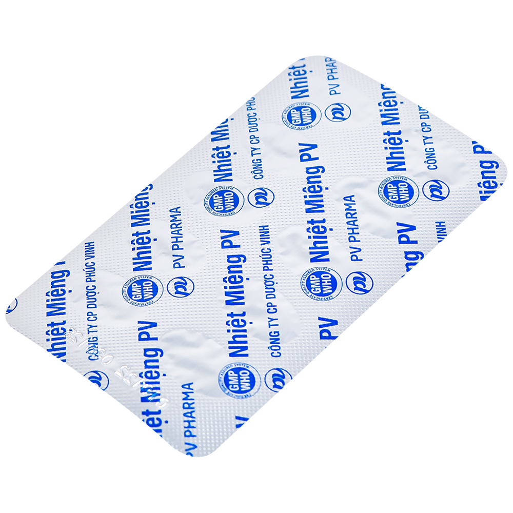 Thuốc Nhiệt Miệng PV điều trị viêm loét miệng, lưỡi và miệng môi sưng đau (5 vỉ x 10 viên)