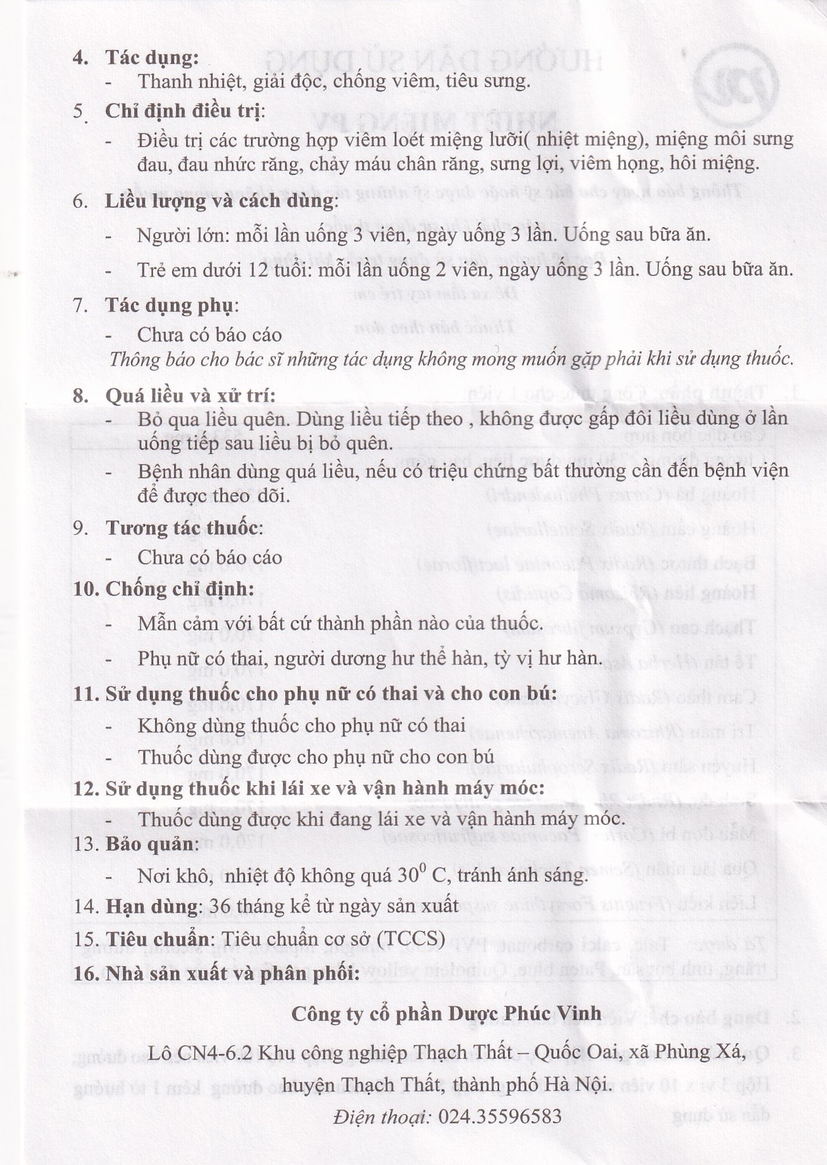 Thuốc Nhiệt Miệng PV điều trị viêm loét miệng, lưỡi và miệng môi sưng đau (5 vỉ x 10 viên)