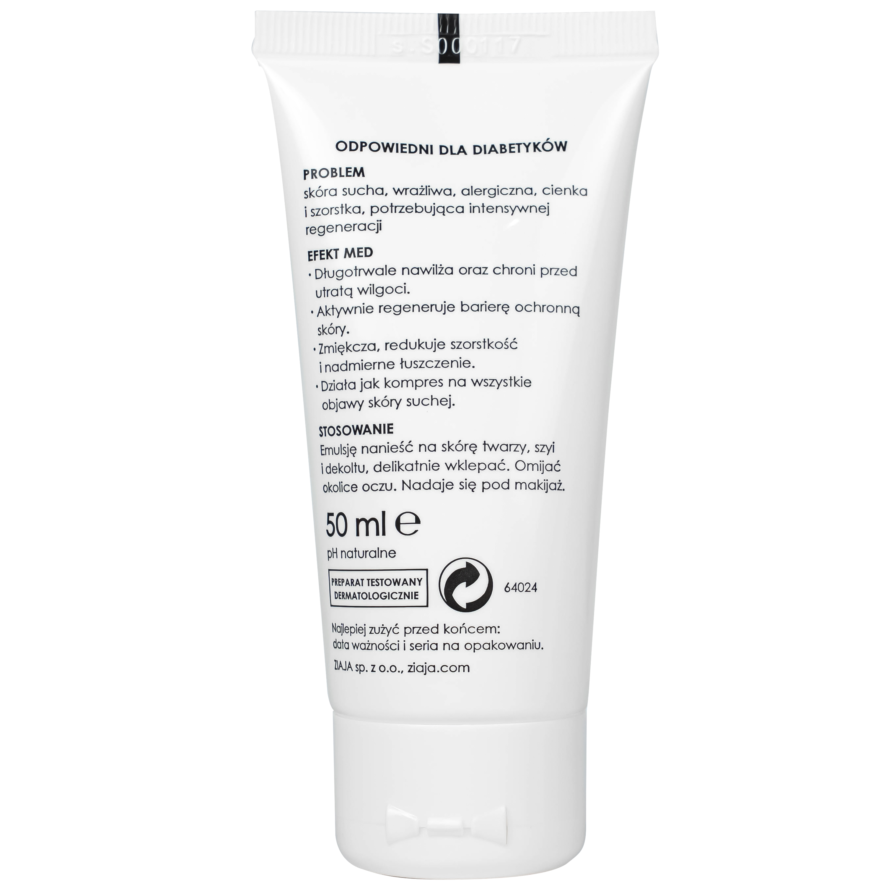 Nhũ tương bôi Ziaja Med 3% Urea mềm da, dưỡng ẩm (50ml)