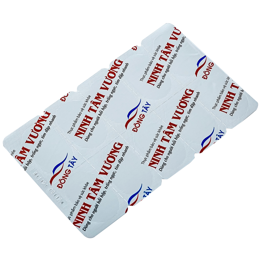 Viên uống giảm hồi hộp tim đập nhanh Ninh Tâm Vương Hồng Bàng (3 vỉ x 10 viên)