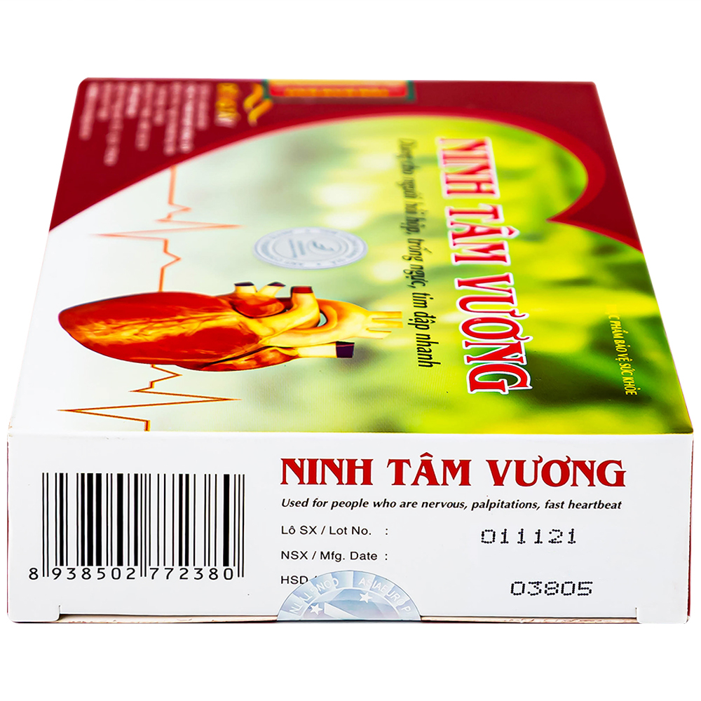 Viên uống giảm hồi hộp tim đập nhanh Ninh Tâm Vương Hồng Bàng (3 vỉ x 10 viên)
