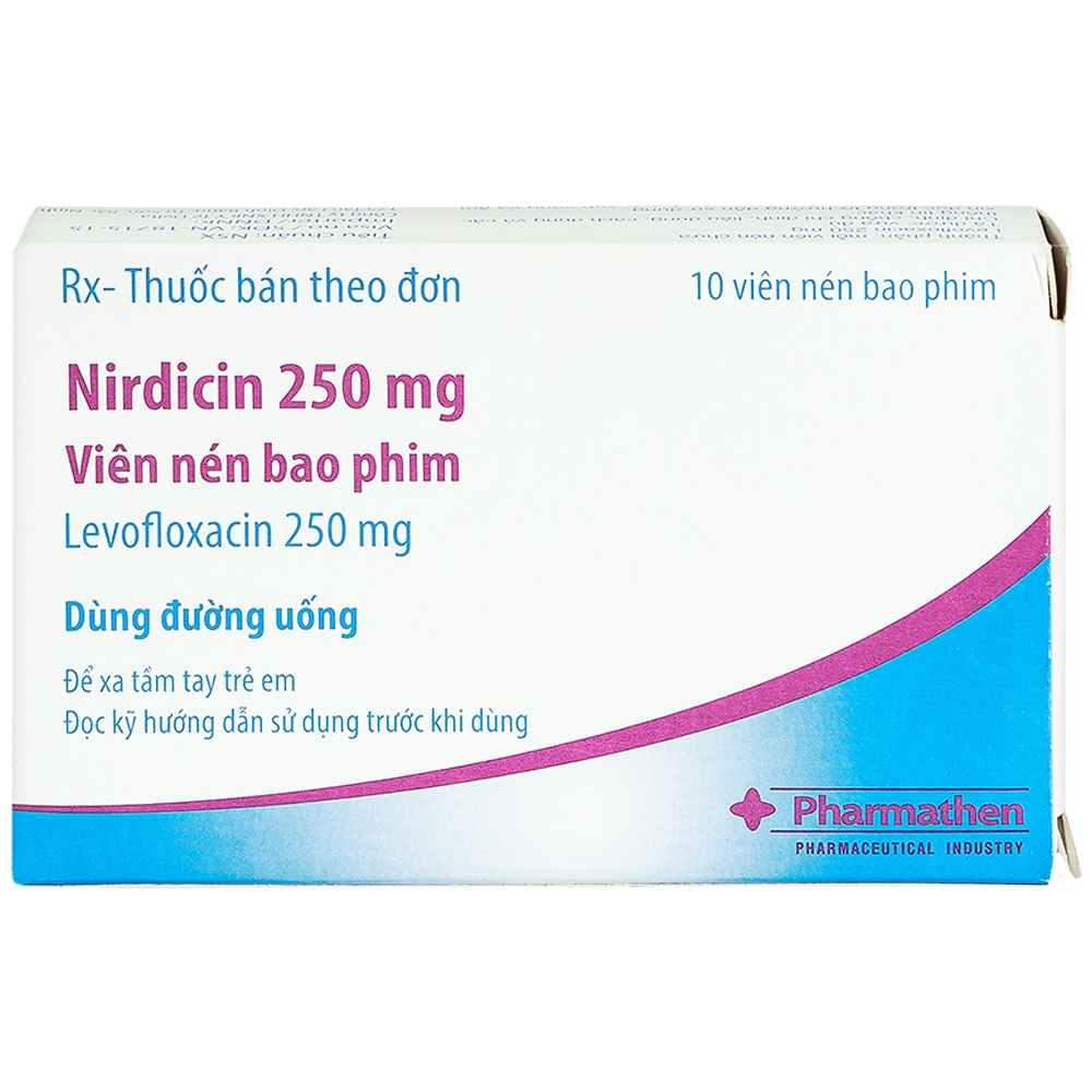 Thuốc Nirdicin 250mg Pharmathen điều trị viêm phổi, viêm thận - bể thận, viêm tuyến tiền liệt (10 viên)