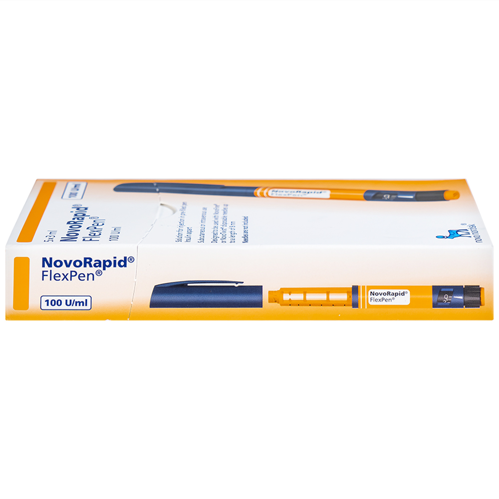Bút tiêm Novorapid FlexPen 100U/ml Novo Nordisk kiểm soát đường huyết (5 cây x 3ml)
