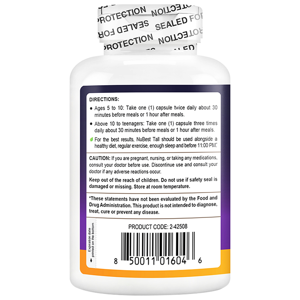 Viên bổ sung canxi hỗ trợ phát triển xương Nubest Tall (60 viên)