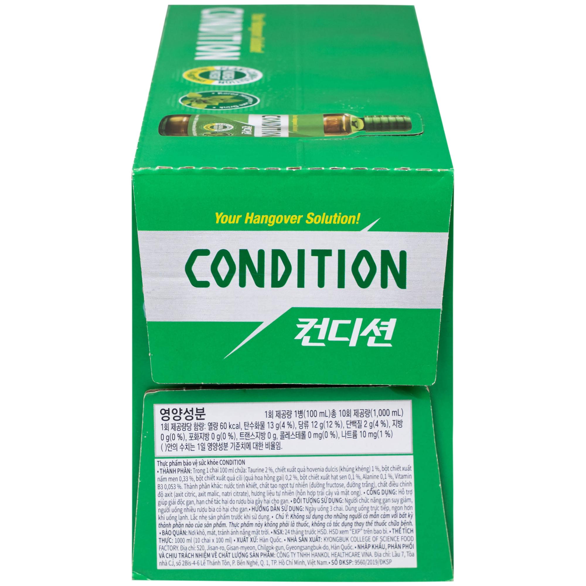 Hỗ trợ hạn chế tác hại của rượu bia Condition (100ml)