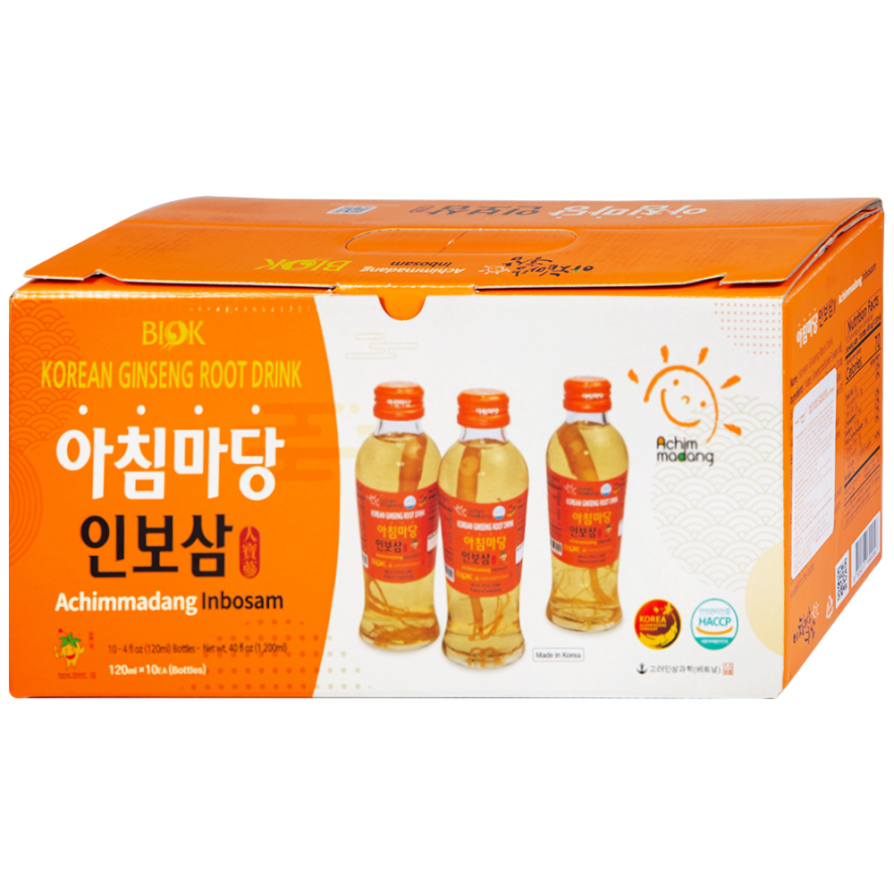 Nước Sâm Nguyên Củ Achimmadang Inbosam Biok Korea Root Drink (10 chai x 120ml)