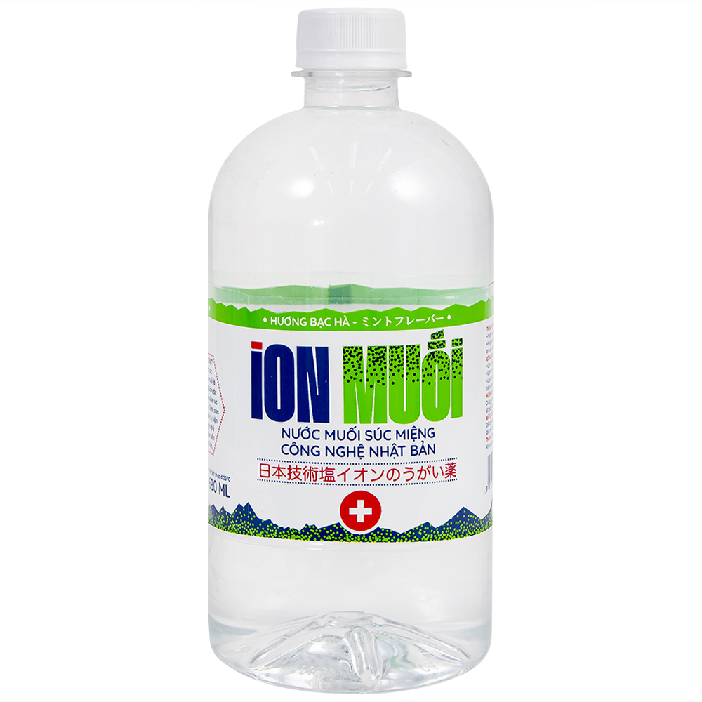 Nước súc miệng Ion muối Fujiwa 680ml hỗ trợ ngăn chặn vi khuẩn, giảm viêm họng