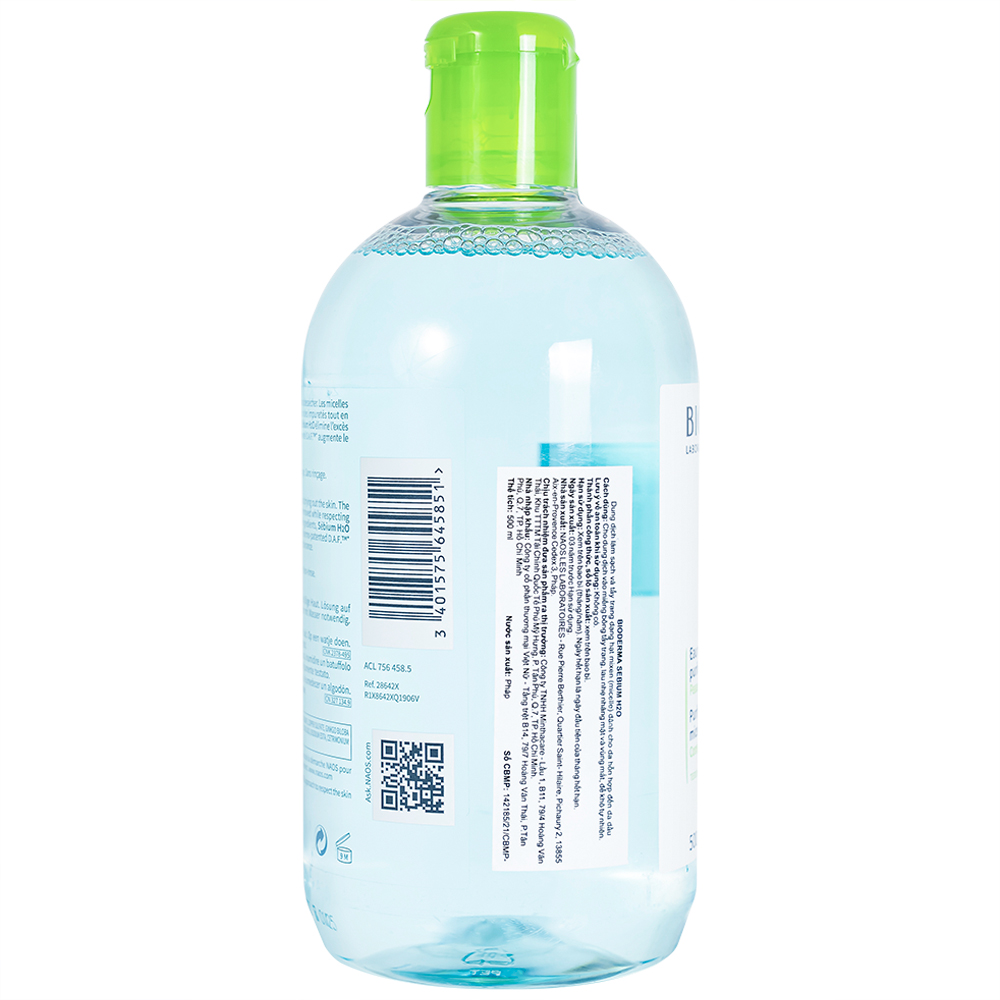 Nước tẩy trang Bioderma Sebium H2O dành cho da dầu và hỗn hợp (500ml)