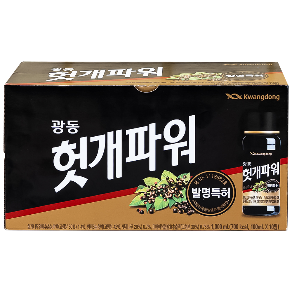 Nước Uống Giải Rượu Hutkae Powder Kwangdong (10 chai x 100ml)