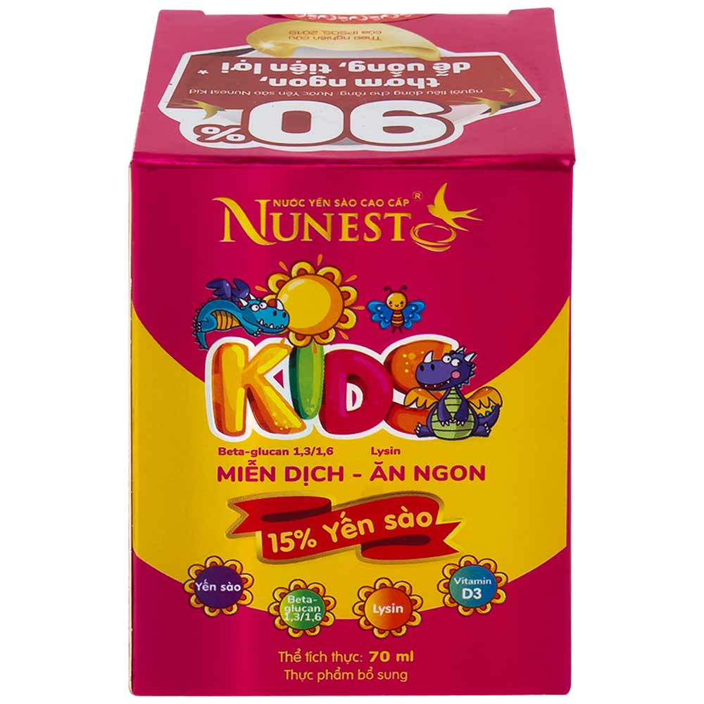 Nước Yến Sào Cao Cấp Cho Trẻ Em Nunest Kid Lốc 3+1 (70ml)