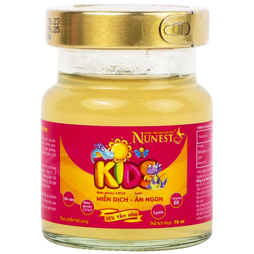 Nước Yến Sào Cao Cấp Cho Trẻ Em Nunest Kid Lốc 3+1 (70ml)