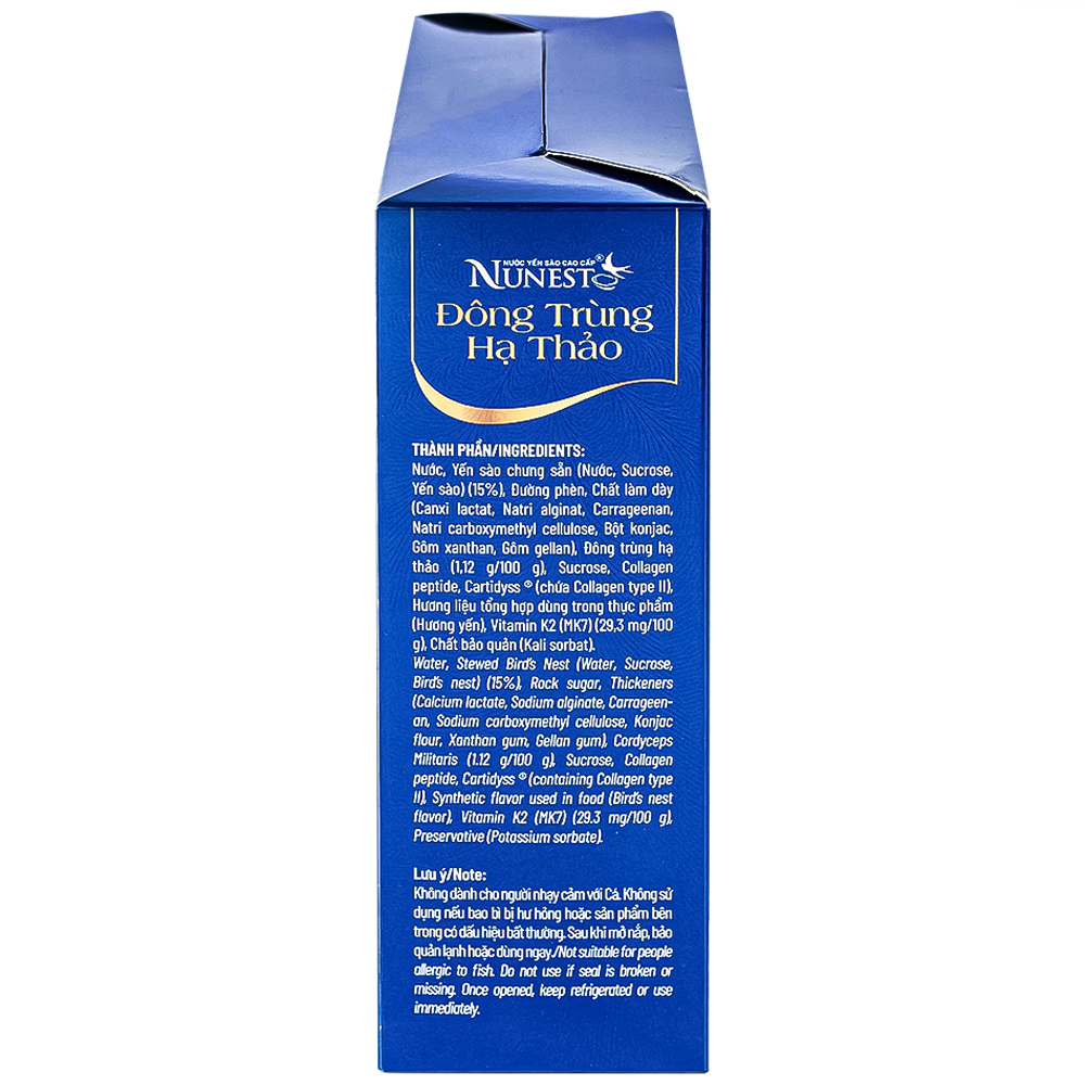 Nước Yến Sào Cao Cấp Nunest Đông Trùng Hạ Thảo 15% Yến (6 hũ x 70ml)