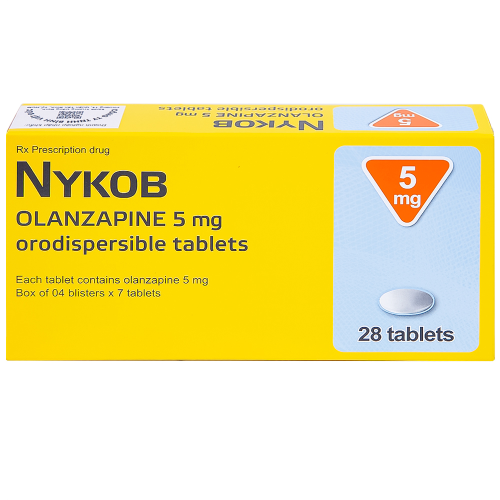 Viên nén Nykob 5mg Genepharm SA điều trị tâm thần phân liệt (4 vỉ x 7 viên)