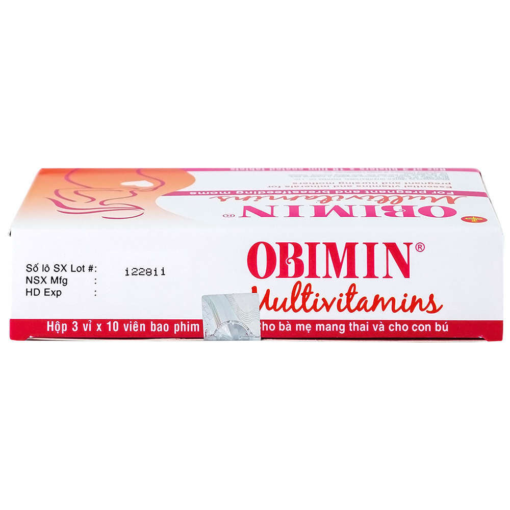 Viên nén Obimin Multivitamins United bổ sung vitamin và khoáng chất (3 vỉ x 10 viên)