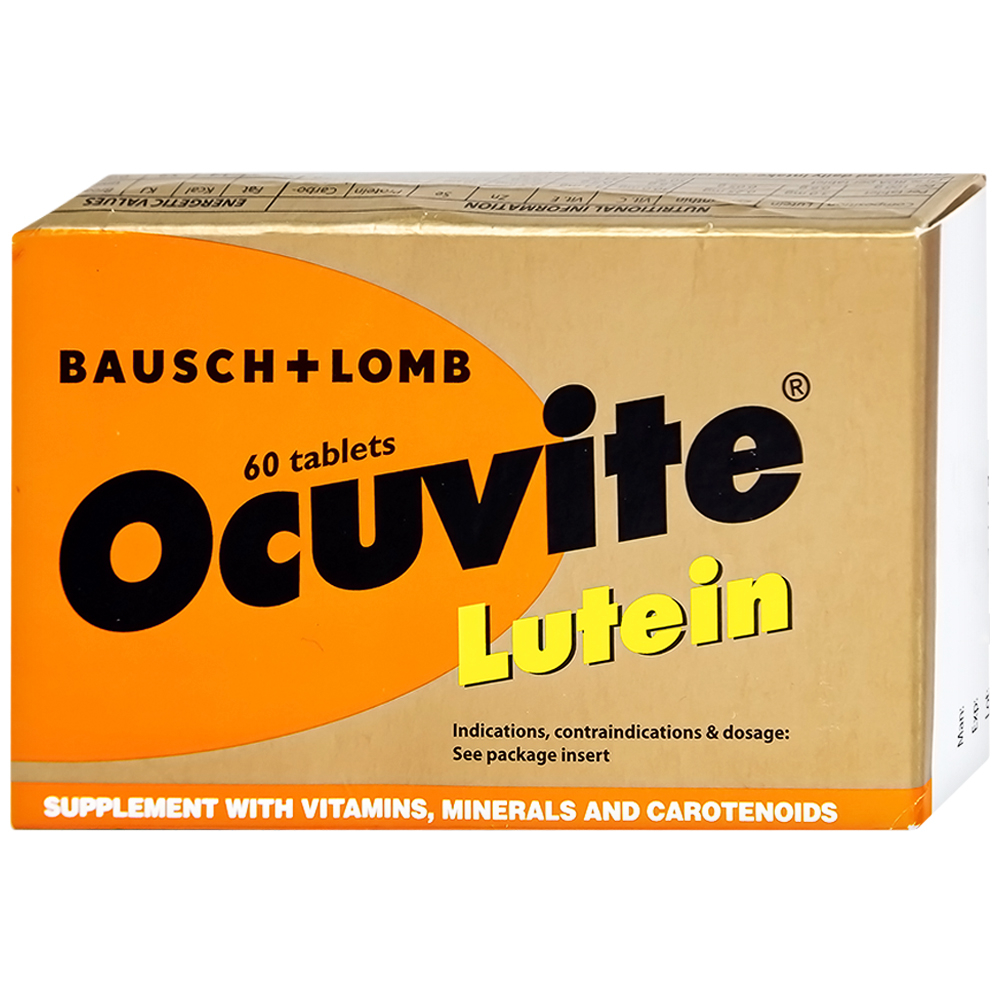 Viên bổ mắt Ocuvite Lutein (3 vỉ x 20 viên)