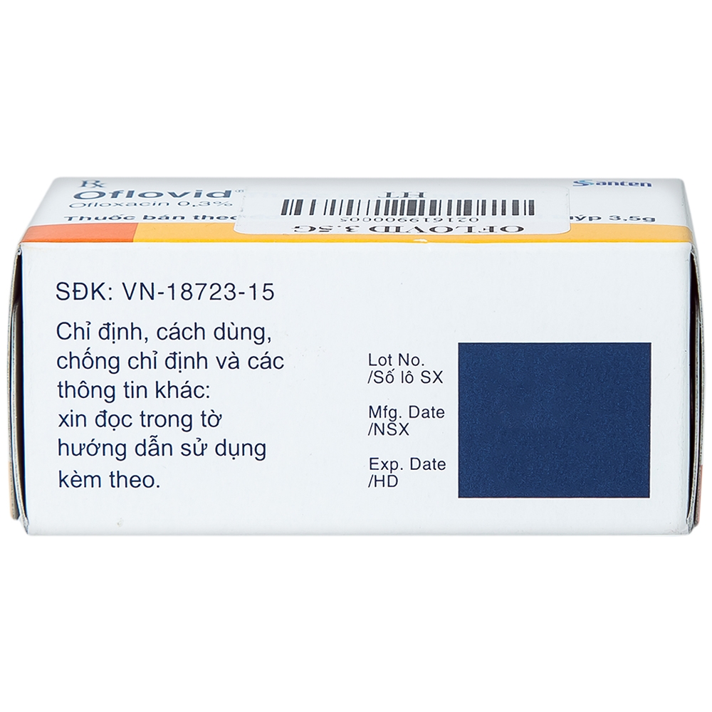 Thuốc mỡ tra mắt Oflovid Ophthalmic ointment Santen điều trị viêm bờ mi, viêm túi lệ, lẹo (3.5g)