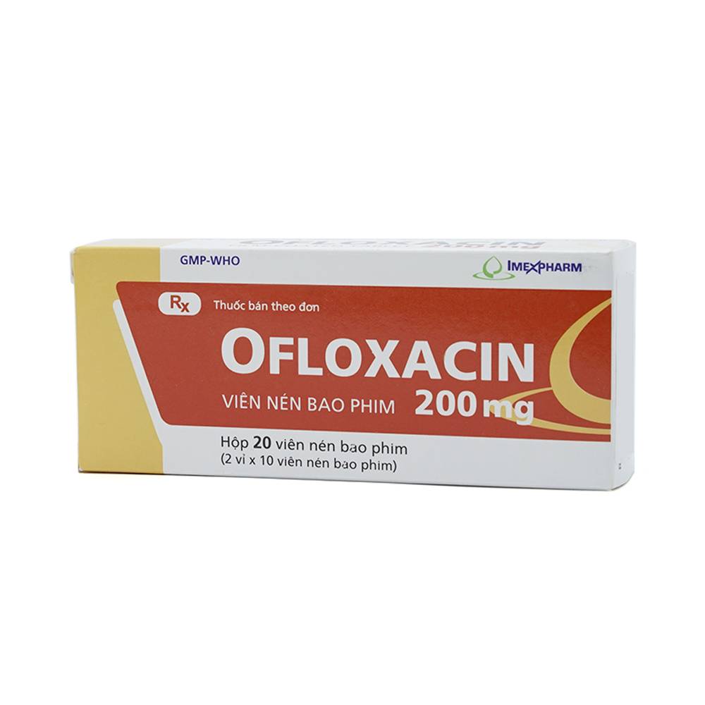 Thuốc Ofloxacin 200mg Imexpharm điều trị nhiễm khuẩn (2 vỉ x 10 viên)