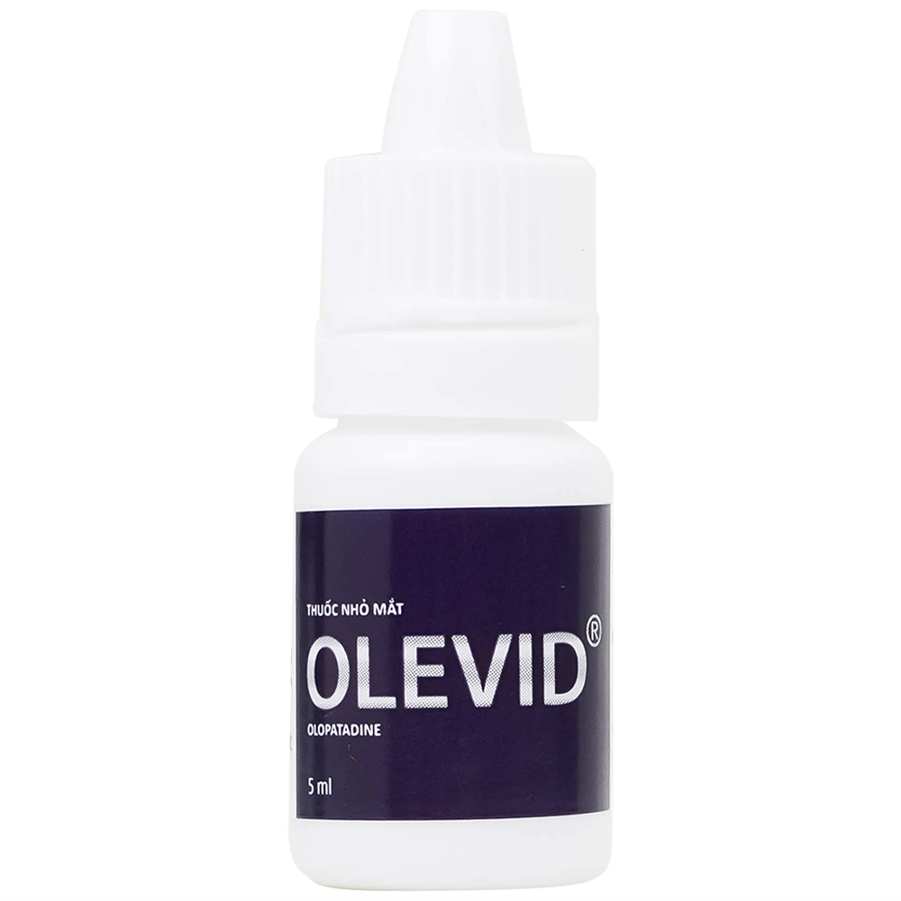 Thuốc nhỏ mắt Olevid Olopatadine 5ml Merap điều trị triệu chứng ngứa mắt của bệnh viêm kết mạc dị ứng