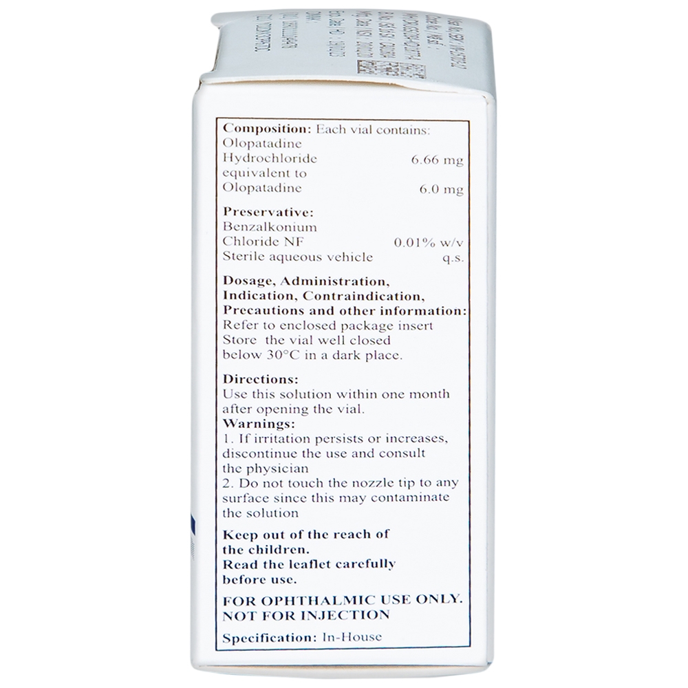 Thuốc nhỏ mắt Olopat OD 0.2% Ajanta điều trị tình trạng ngứa mắt kết hợp với viêm kết mạc dị ứng (3ml)